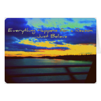 Cartão Tudo acontece para uma razão… apenas acredita