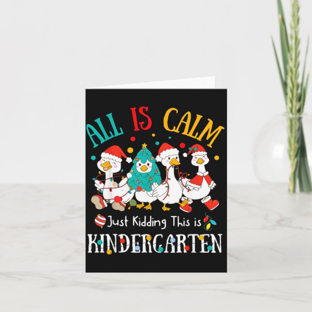 Cartão Tudo Está Calmo Só Brincando Isto É O Natal Do Jar (Frente)