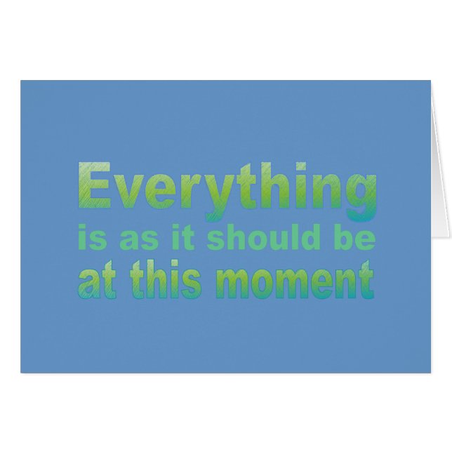 Cartão Tudo está como deveria estar (Frente Horizontal)