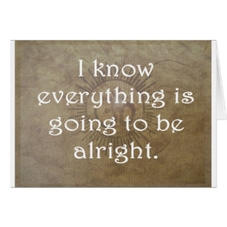 Cartão Tudo está indo ser tudo bem