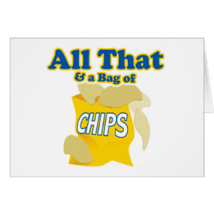 Cartão Tudo isso e uma bolsa de chips