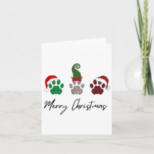 Cartão Tudo o que é italiano Greyhound Feliz Natal Paw P