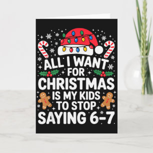 Cartão Tudo o que eu quero para o Natal é que meus filhos