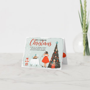 Cartão Tudo o que Quero no Natal Família e Abraços de F