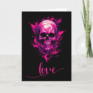 Cartão Tudo o que você precisa é amor roxo e rock no dia