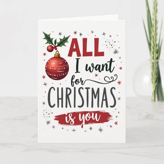 Cartão Tudo Que Eu Quero no Natal É Você (Frente)