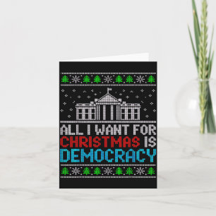 Cartão Tudo Que Eu Quero Para O Natal É Democracia Patrió