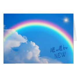 Cartão Tudo Será Nova Simpatia Cristã do Rainbow Sky