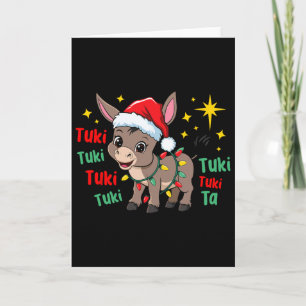 Cartão Tuki Tuki Burro É a Temporada do Natal Espanhol Me