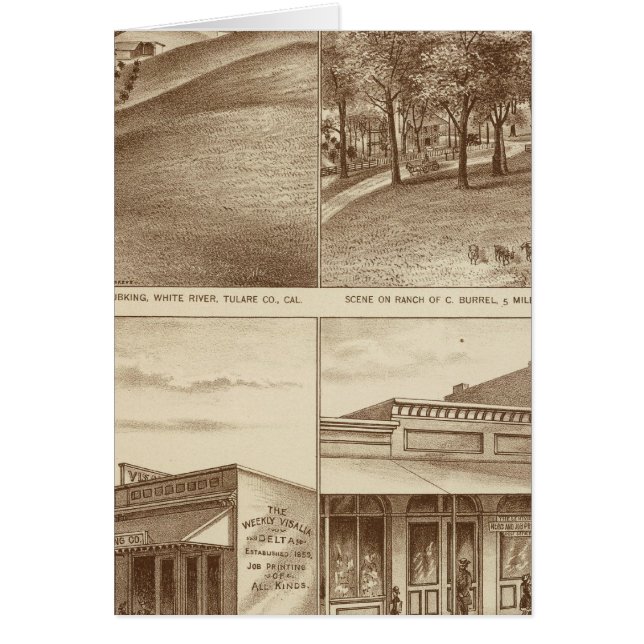 Cartão Tulare Co ranches, escritórios (Frente)