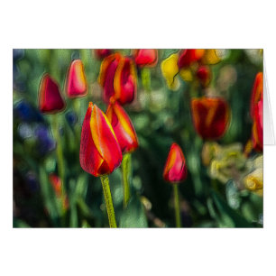 Cartão Tulip Garden Texturizado
