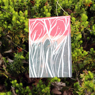 Cartão Tulip Gardening Art