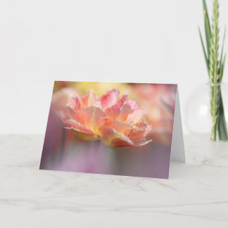 Cartão Tulipa cor-de-rosa franjada