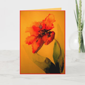 Cartão tulipa de papagaio