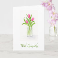 Tulipa Floral em Vaso de Aquarela SIMPATIA