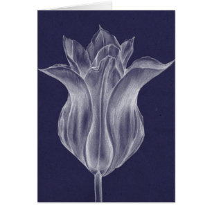 Cartão Tulipa III monocromática