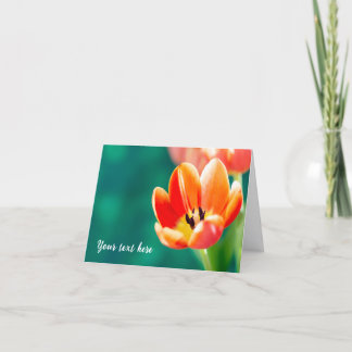 Cartão Tulipa Laranja Única