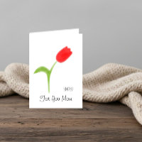 Tulipa vermelha para o Dia das Mães