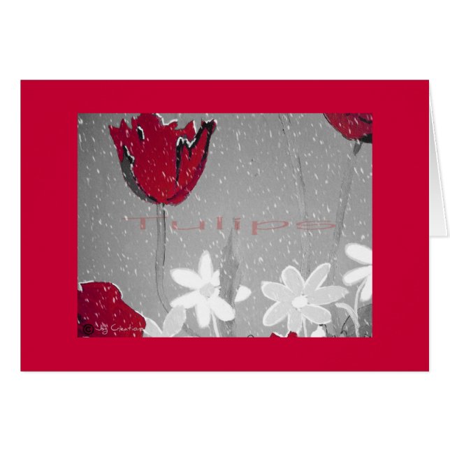 Cartão "Tulipas " (Frente Horizontal)