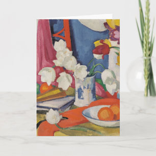 Cartão Tulipas brancas e vermelhas   Samuel John Peploe