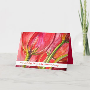 Cartão tulipas brilhantes