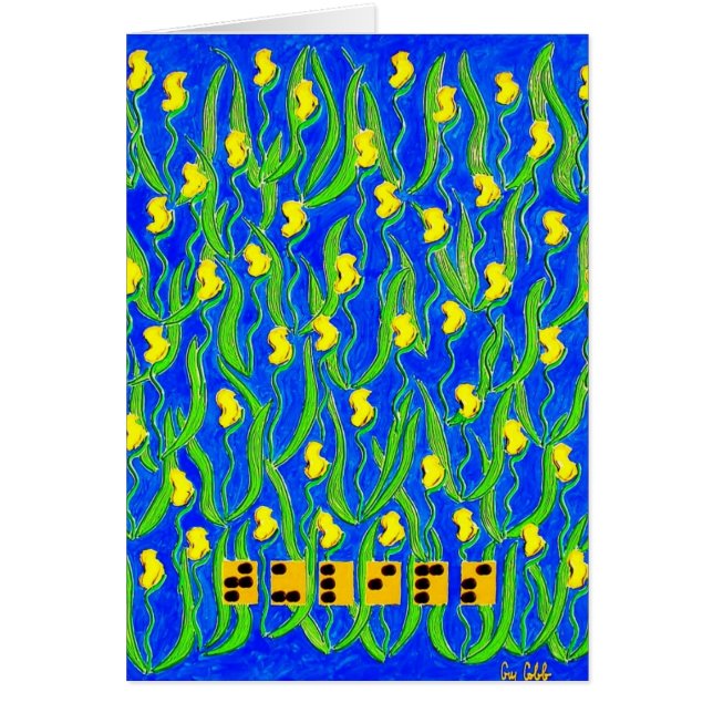 Cartão Tulipas de Braille (Frente)