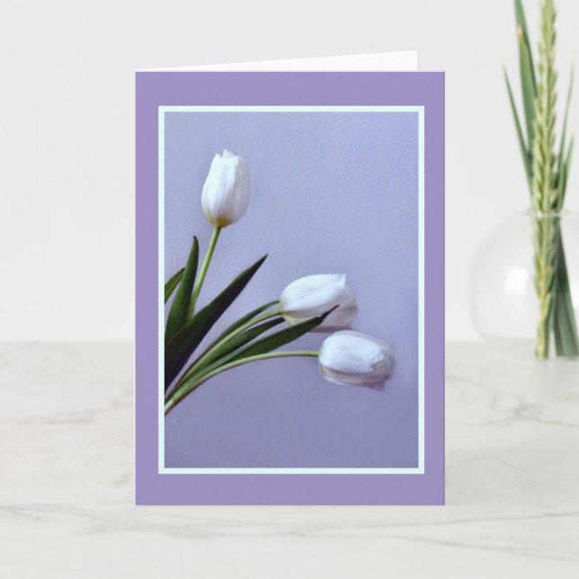 Cartão Tulipas de primavera (Frente)