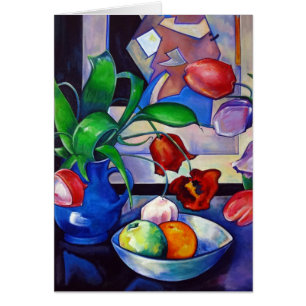 Cartão Tulipas e Fruta