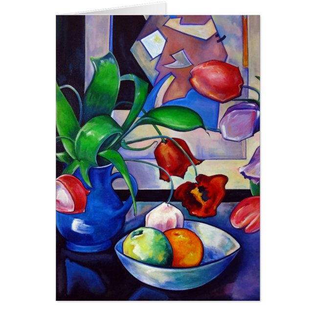 Cartão Tulipas e Fruta (Frente)