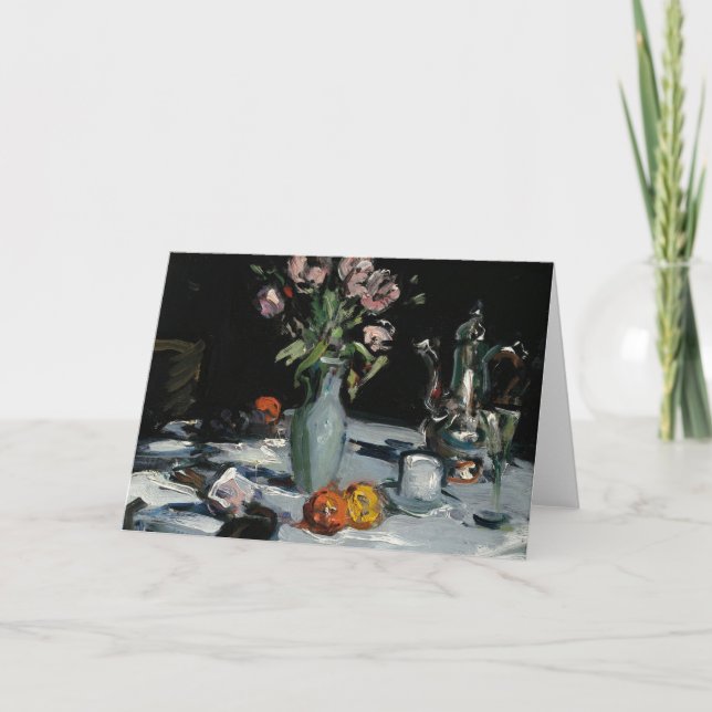 Cartão Tulipas e um Pote de café | Samuel John Peploe (Frente)