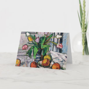 Cartão Tulipas em um Vaso Azul   George Leslie Hunter