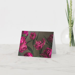 Cartão Tulipas magenta vibrantes e elegantes, foto de art