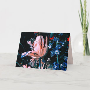 Cartão TULIPAS ROSA BRANCO ,CUPIDOS ,FLORES Aniversário