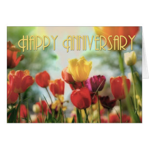 Cartão Tulips do Aniversário