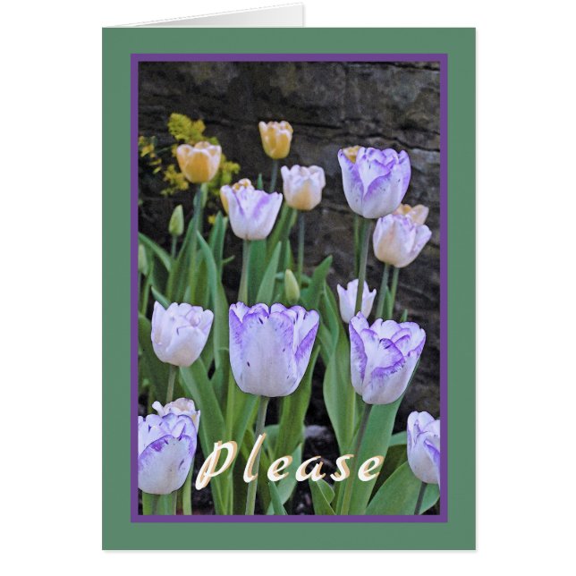 Cartão Tulips/Fiquem Bem Em Breve/De Todos Nós (Frente)