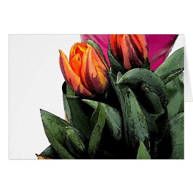 Cartão Tulips Novamente (Frente Horizontal)