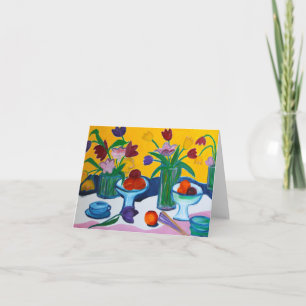 Cartão Tulips Oranges Apples Note Card