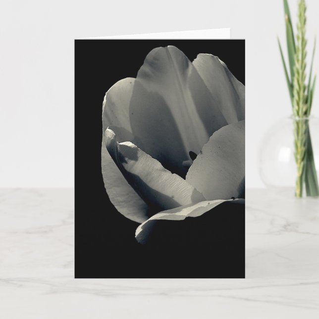 Cartão Tulp em preto e branco (Frente)