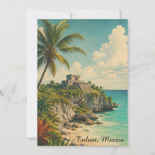 Cartão Tulum México Antigo