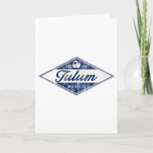 Cartão Tulum Vintage México Retro Dge Homens Mulheres Sou