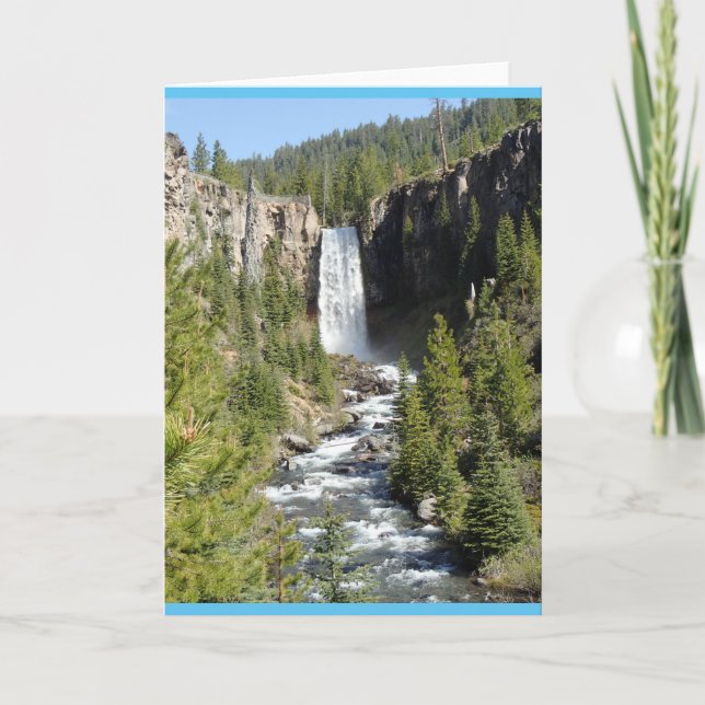 Cartão Tumalo Falls, Bend, Oregon (Frente)