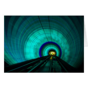 Cartão Túnel ferroviário azul, Singapura