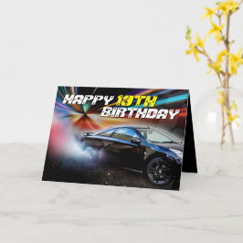 Cartão Turbocharge Street Racing Birthday