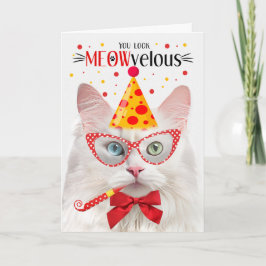 Cartão Turco Angora Cat MEOWvelous Aniversário