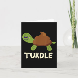 Cartão Turdle Funny Turtle Poop Emoticon