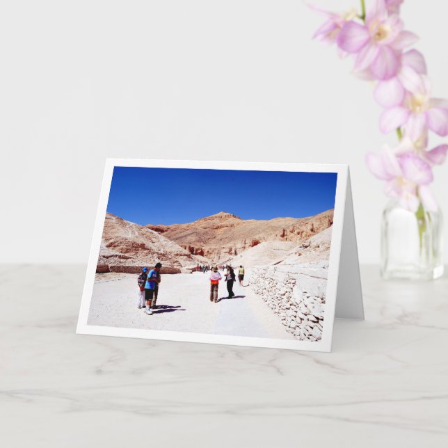 Cartão Turistas no Vale dos Reis, Luxor, Egito (Orquídea)