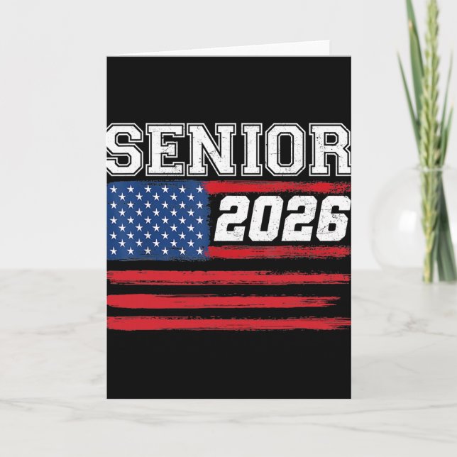 Cartão Turma De 2026 Ck Sênior Para Escola Bandeira Ameri (Frente)