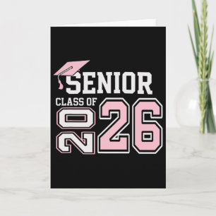 Cartão Turma De 2026 Rosa Senior Girls Graduação Primeiro