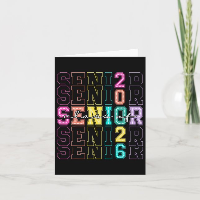 Cartão Turma De 2026 Senior 2026 De Volta À Escola 2026 G (Frente)