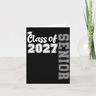 Cartão Turma de 2027 sênior 2027 volta às aulas graduação